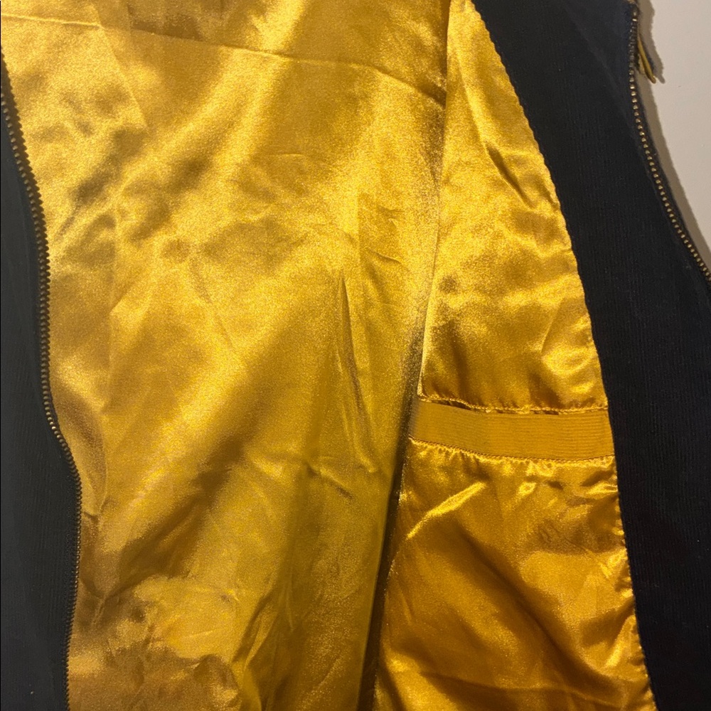 Mitchell & Ness Blue and Gold Satin-Trim Track Jacket - Picture 6 of 8
